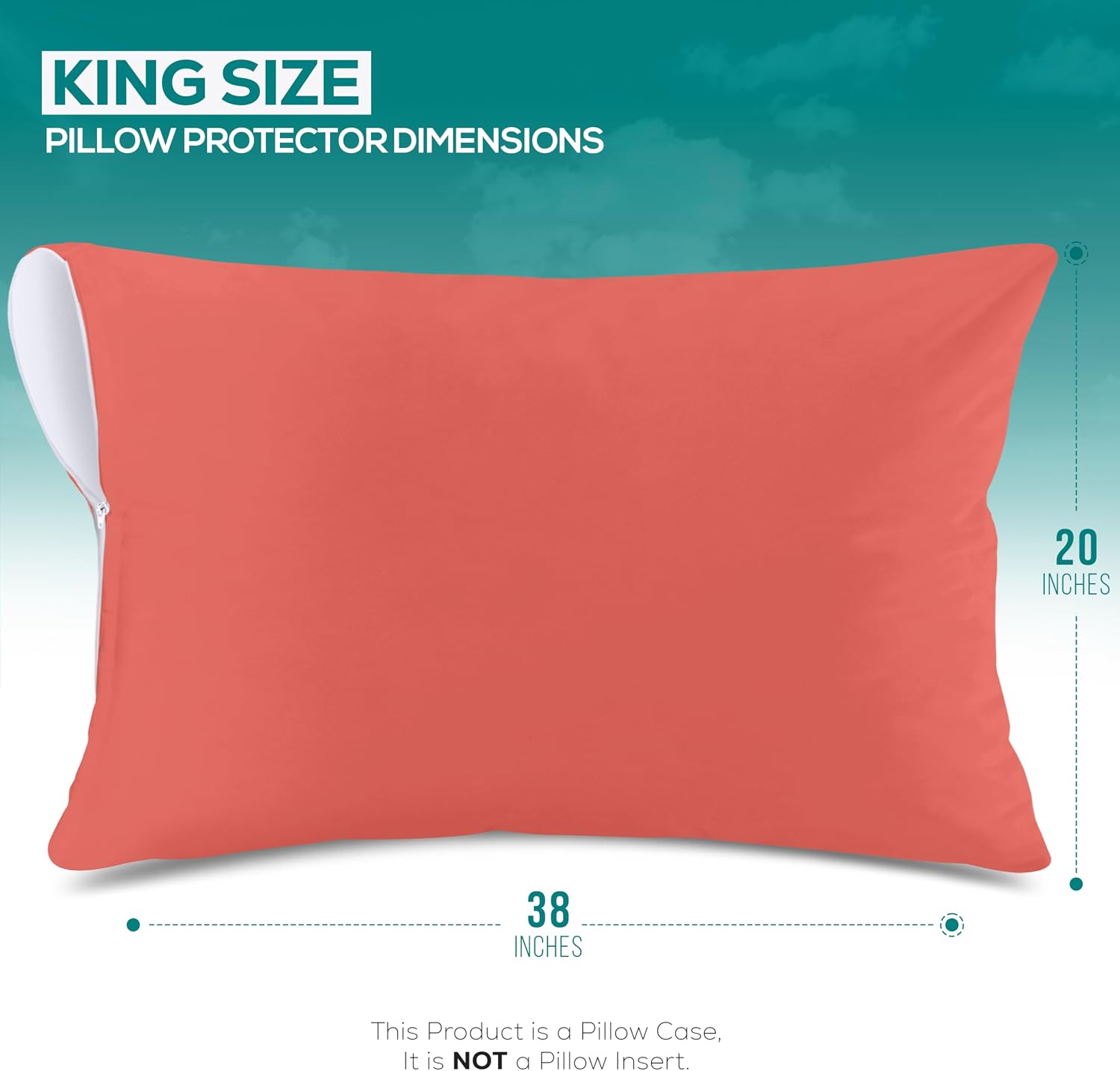 Utopiabedding Utopia Bedding 100% Waterproof Pillow Protectors with Zipper King Size (Set of 2), Bed Bug and Dust Mite Proof Zippered Pillo…