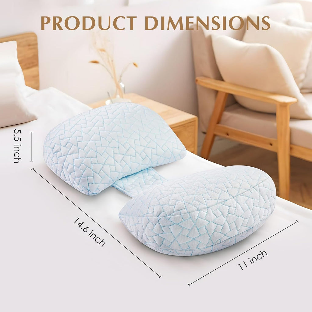 Pregnancy Pillows for Sleeping, Adjustable Travel Wedge Pillow for Belly, Back & Hip Support, Compact Maternity Sleep Pillow with Cooling…