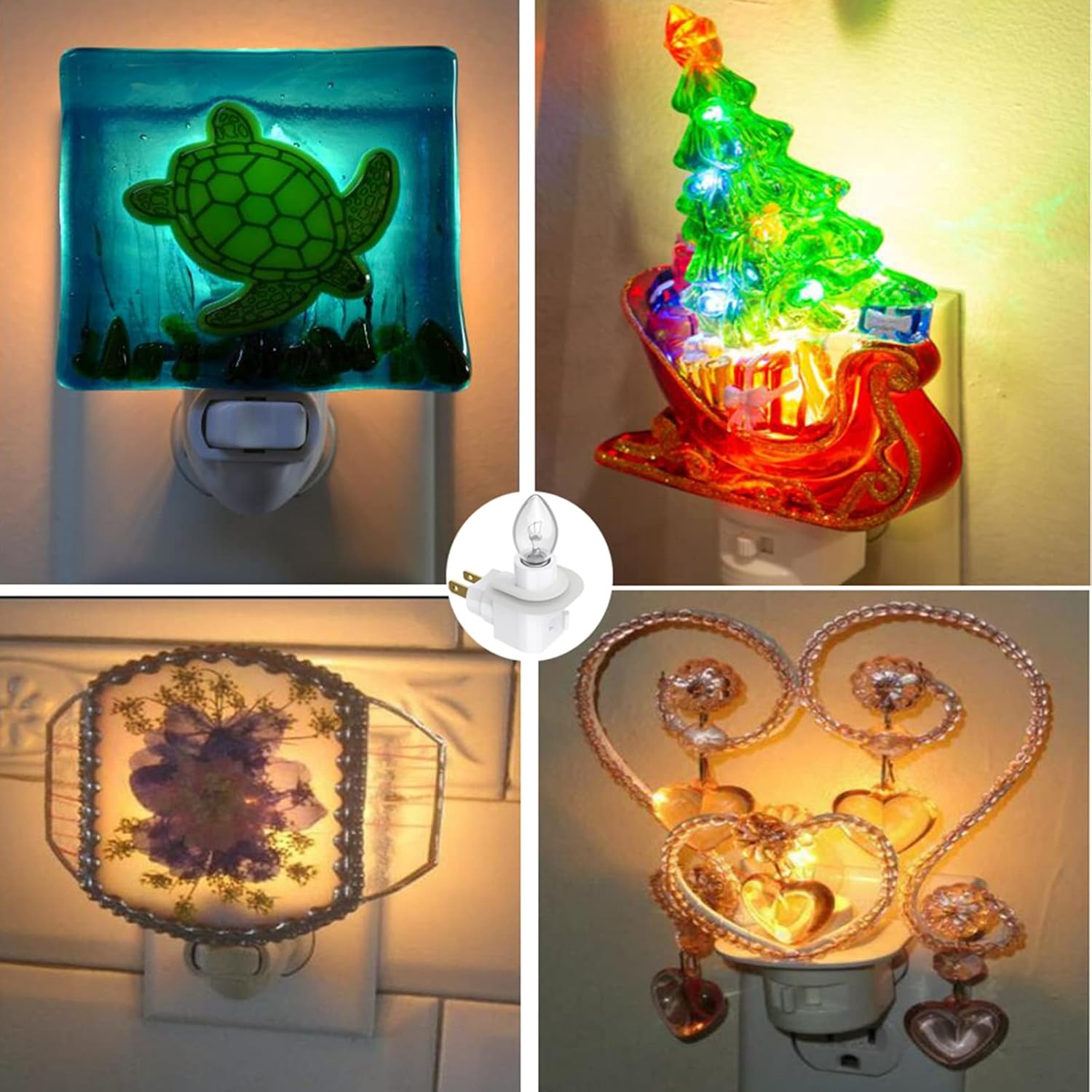 TWDRTDD Plug in Night Light, Adjustable E12 Base Socket Night Light with On/Off Switch for Making Decorative Night Lights (U-Shaped…