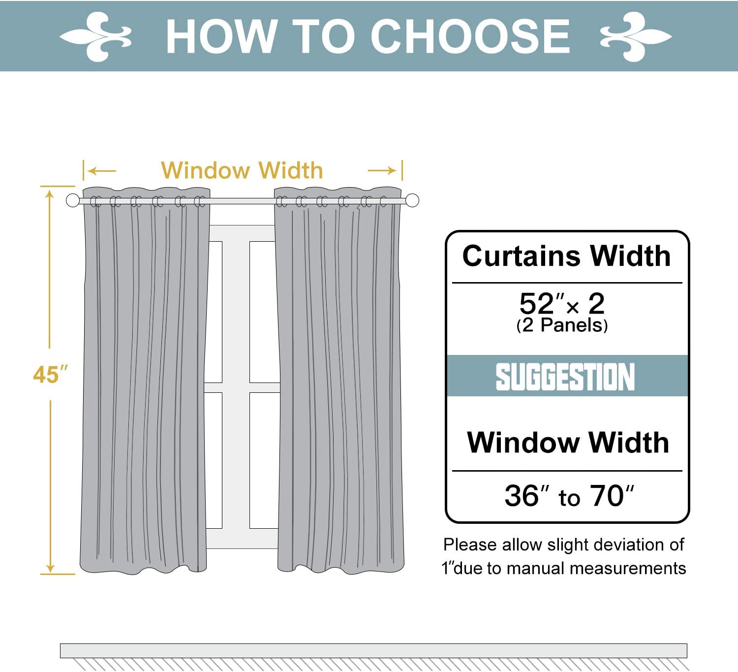 ChrisDowa 100% Blackout Curtains for Bedroom with Black Liner, 2 Thick Layers Total Blackout Thermal Insulated Grommet Window Curtains 2 Pa…