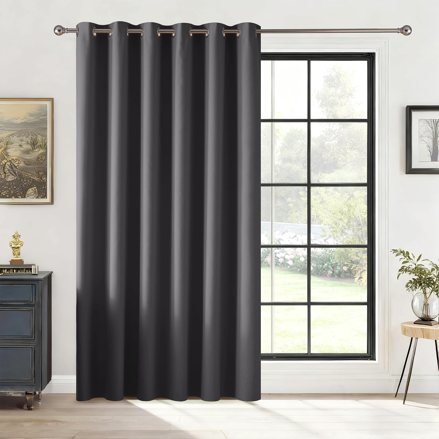 Rybhome RYB HOME Blackout Thermal Insulated Curtains, Portable Curtain for Sliding Glass Door/Storage/Space Room Divider, Large Window Trea…