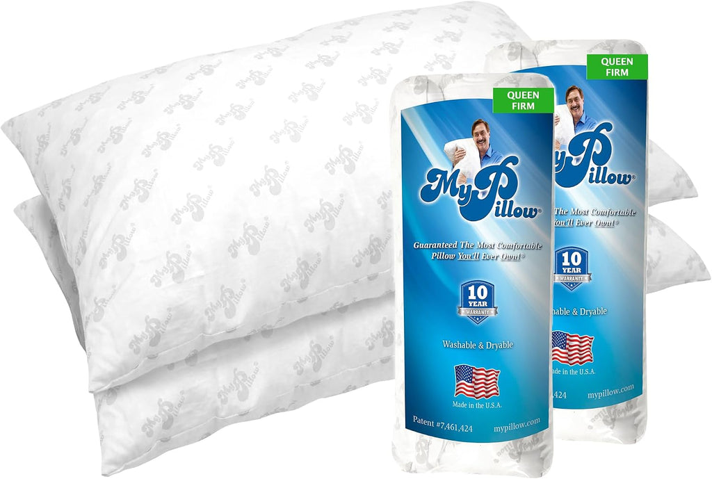 MyPillow Bedding Bed Pillows for Sleeping Queen Size, Set of 2, for Back, Stomach or Side Sleepers - My Pillow Classic [Queen, Firm]