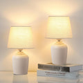 Sucolite Small 11.8'' Table Lamps Set of 2, Bedside Nightstand Lamps for Bedroom Kid’s Room, Cute Desk Lamps with Studded Texture Base…