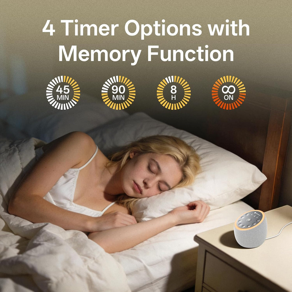 Hotmoon Sound Machine for Sleep, Cocoon 2 White Noise Sound Machine with 40 Relaxing Sounds, Dual-Speaker & Timer, 8 Night Light, Pink…