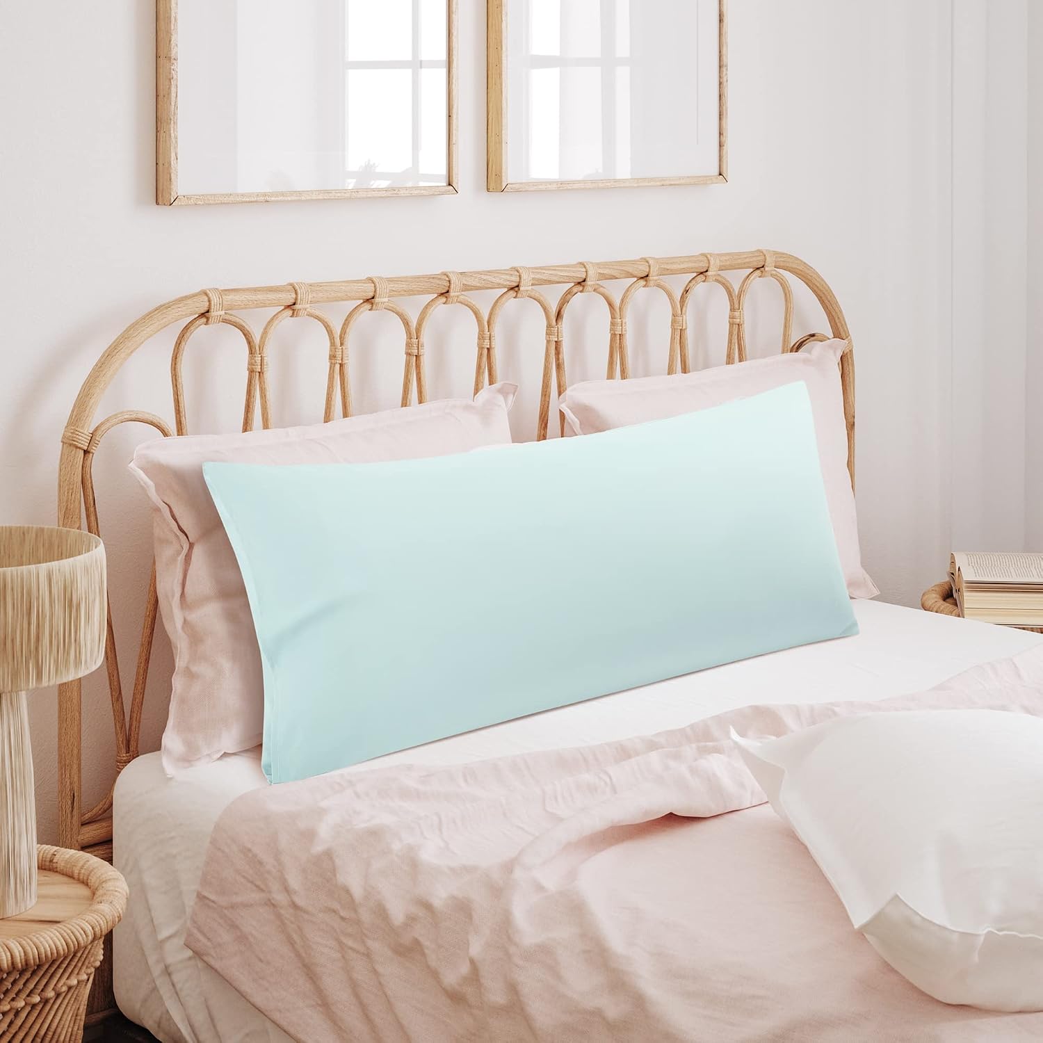 uxcell 100% Microfiber Body Pillow Cover | 1800 Thread Count Pillowcase | Soft Pillow Case with Envelope Closure | 90 GSM Ployester | No Wr…