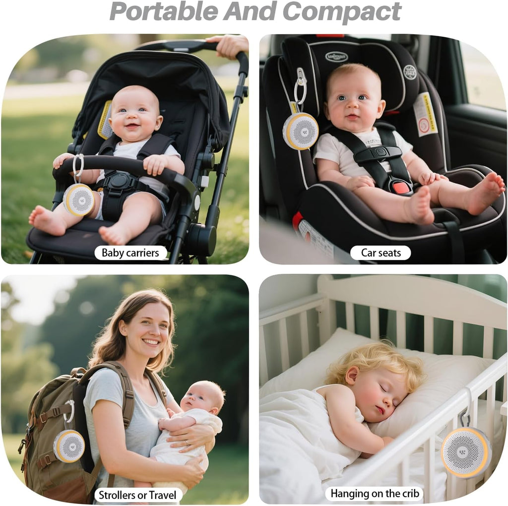 WorWoder White Noise Machine - Portable Sound Machine for Baby Adult, 20 Non-looping Soothing Sound, Noise Canceling for Sleeping, Sound Th…