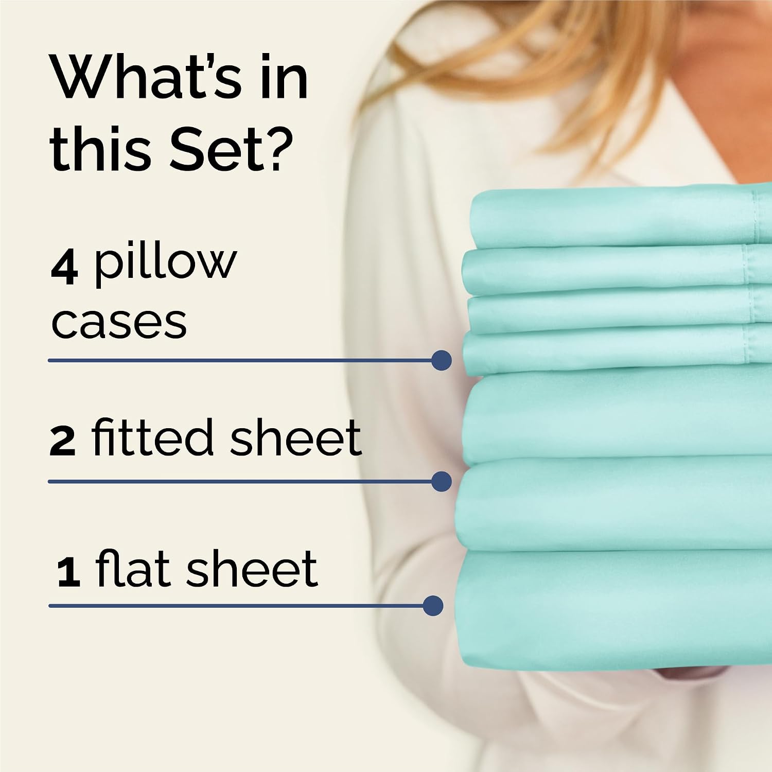 Split King 7 Piece Sheet Set - Comfy, Breathable & Cooling - Soft Hotel Luxury Bedding for Women, Men, Kids, Teens and Children - 1 Flat…