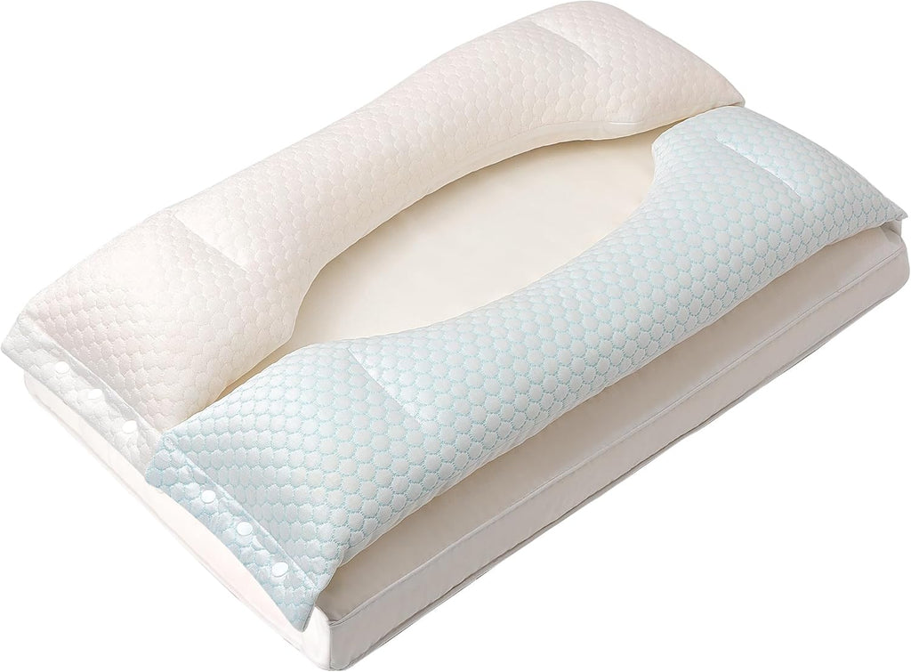 hyvecloud Memory Foam Bed Pillow, Adaptive Pillows for Neck, Medium Firm Pillow for Side, Back, and Stomach Sleepers Keep Pressure Relief to D…
