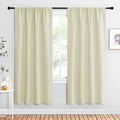 NICETOWN Beige Blackout Curtains for Living Room - Triple Weave Home Decoration Thermal Insulated Solid Rod Pocket Blackout Drapes for…