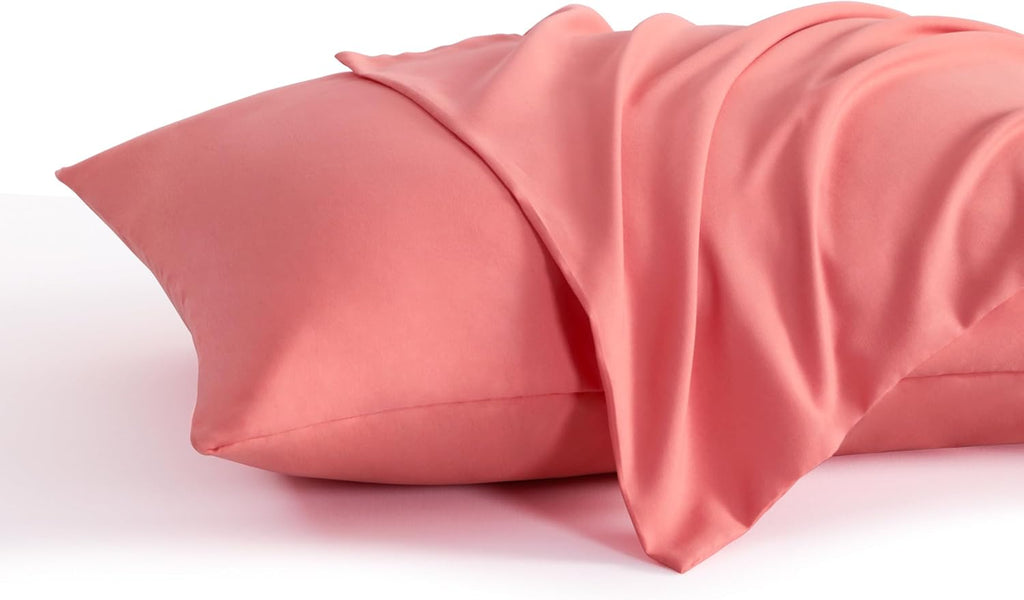 Ntbay Toddler Pillow Cases Set of 2, 2 Pack Brushed Microfiber 14x20 Pillow Cases, Soft, Wrinkle, Fade, Stain Resistant Coral Pink Pillow C…