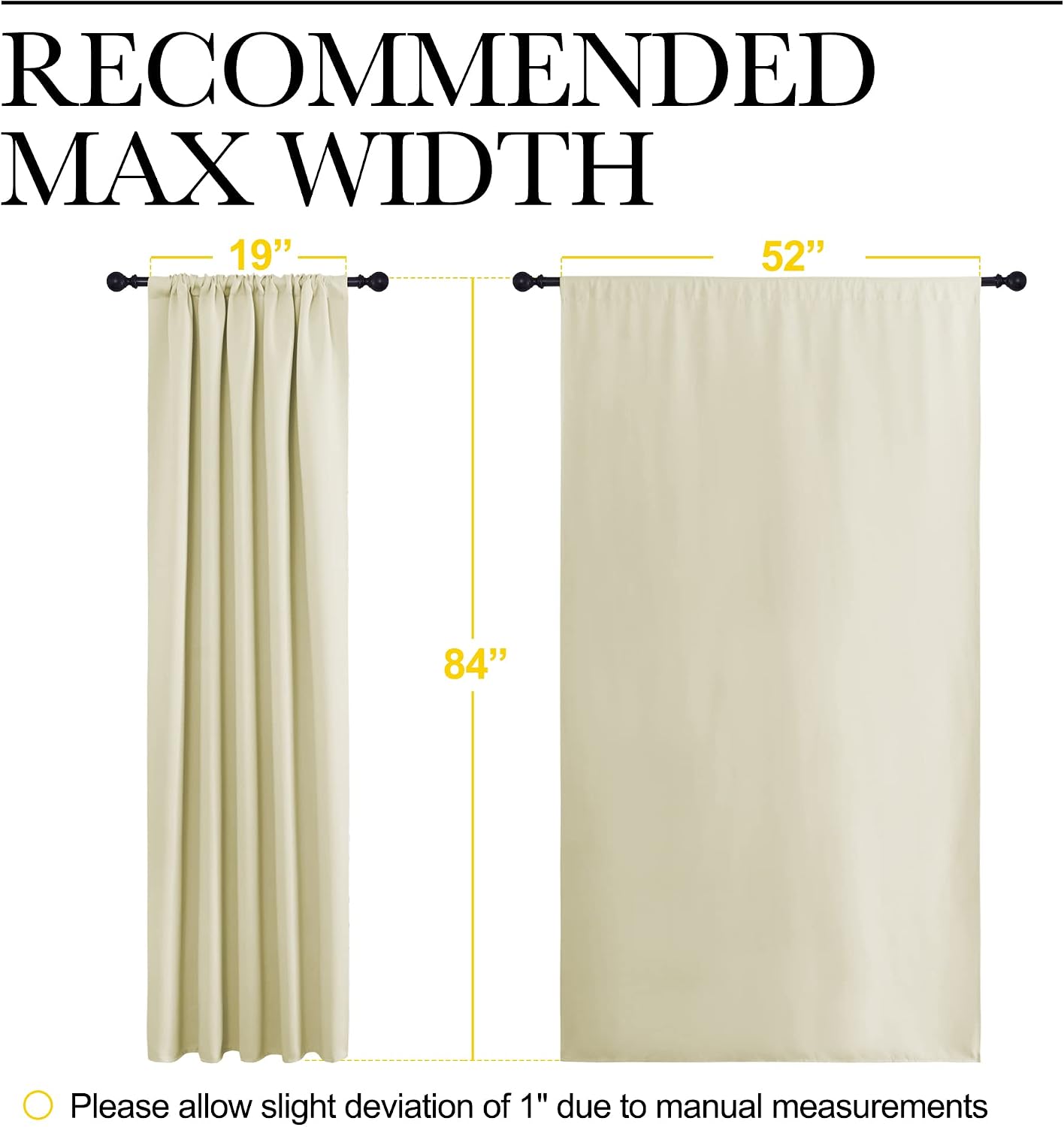 NICETOWN Room Darkening Curtains for Bedroom - Home Decoration Privacy Protection Thermal Insulated Solid Drapes/Draperies for Sliding…