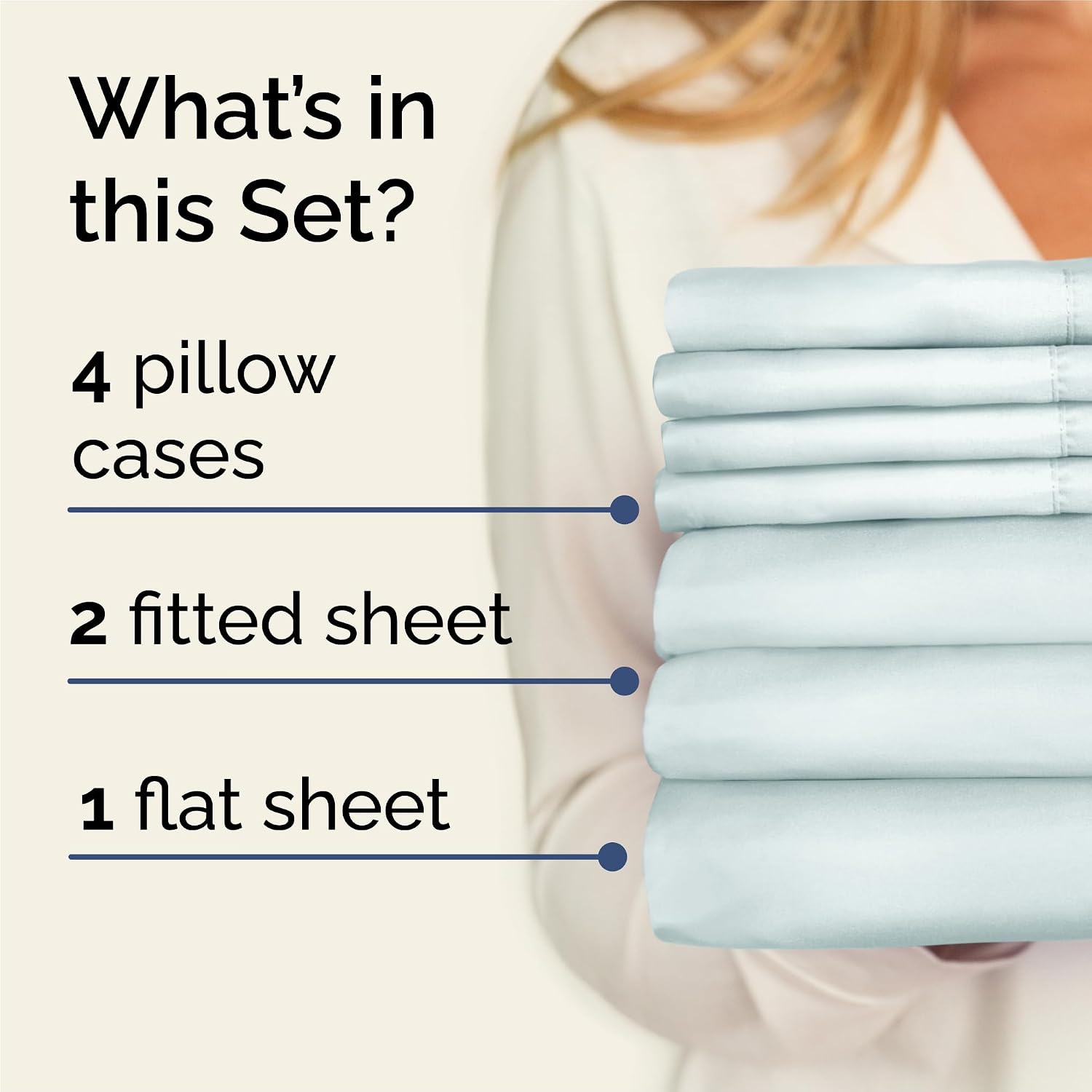 Split King 7 Piece Sheet Set - Comfy, Breathable & Cooling - Soft Hotel Luxury Bedding for Women, Men, Kids, Teens and Children - 1 Flat…