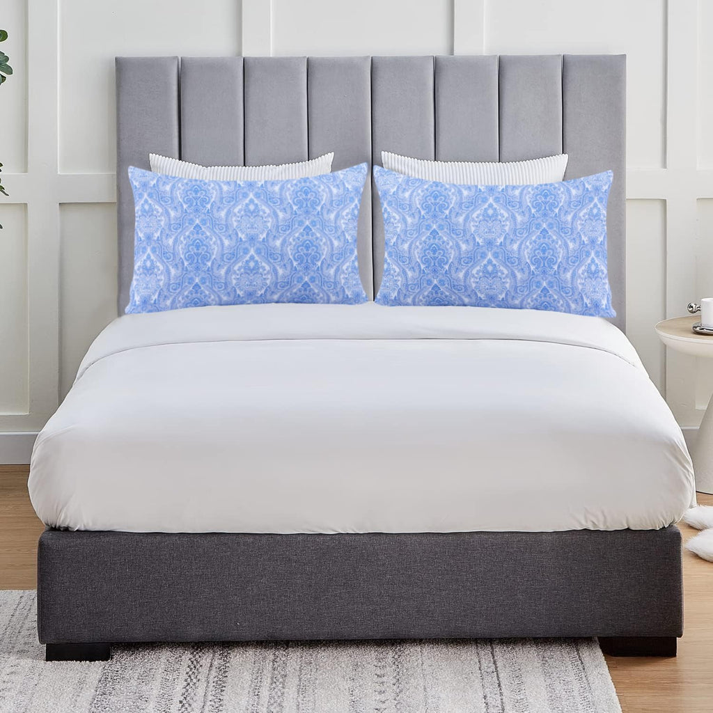 FEATHER & STITCH NEW YORK 100% Cotton 2 Piece Queen Pillow Cases, 300TC Ultra-Soft Pillowcases with Envelope Closure, Wrinkle- Fade…