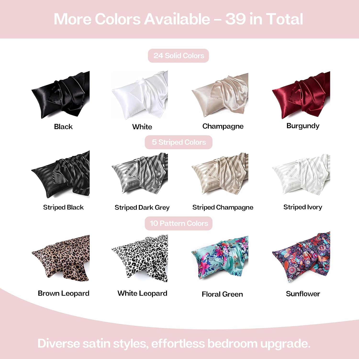 MR&HM Satin Body Pillow Cover, Soft and Breathable Body Pillow Case with Envelope Closure, Cooling and Silky Long Pillowcase for Hair and…