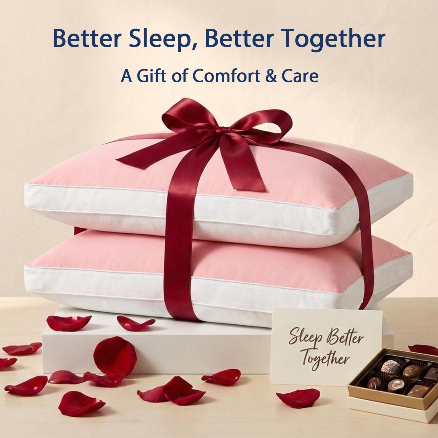 Meelus Silky Soft Pillows Queen Size Set of 2, Reversible Down Alternative Bed Pillows, Skin Friendly Cool Fabric for Hair & Skin, Luxury H…