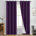 Yakamok 100% Blackout Curtain Panels 63 inches Cold and Light Blocking Drapes for Nursery, 2 Thick Layers Thermal Insulated Draperies (2 Pi…