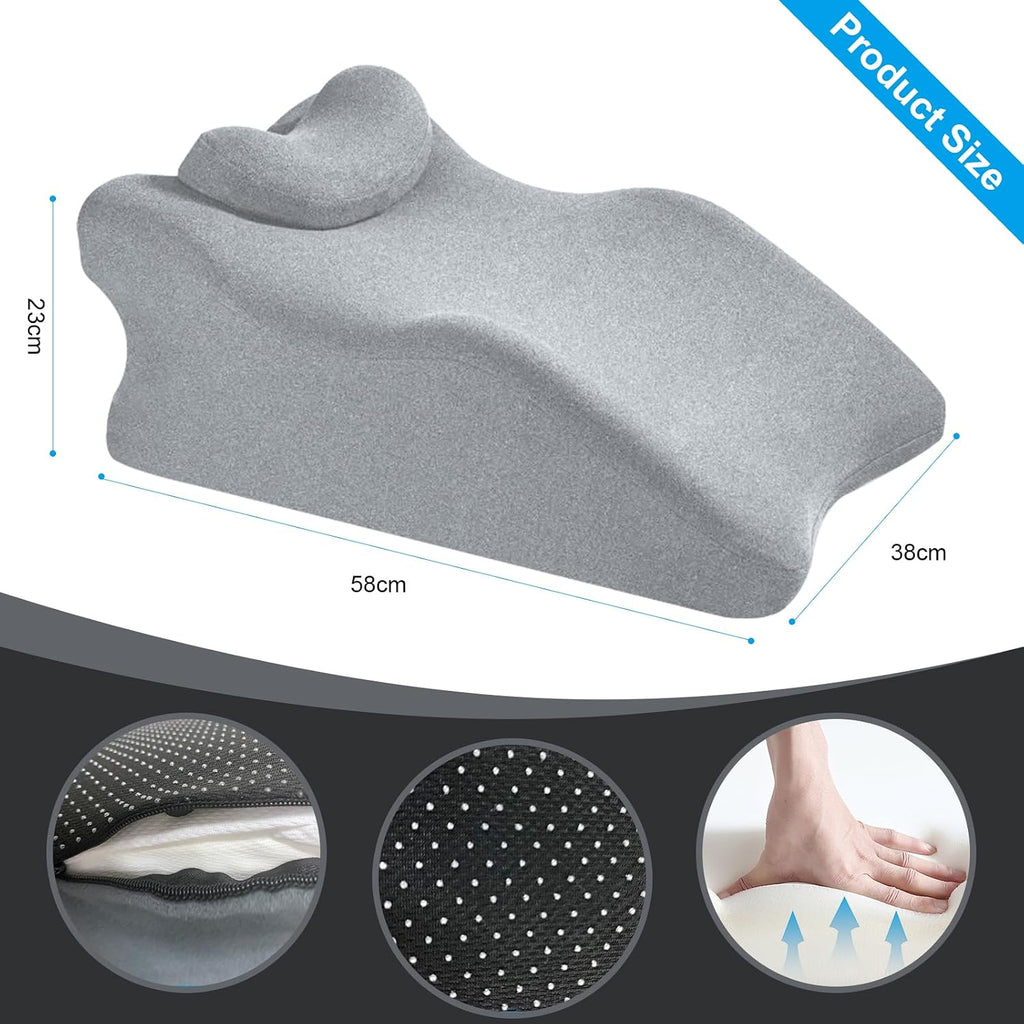 YSOGTDE Memory Foam Wedge Pillow for Sleeping, Reading and Back Support, Intimacy Butt Pillow Ergonomic Bed Pillow for Acid Reflux,…