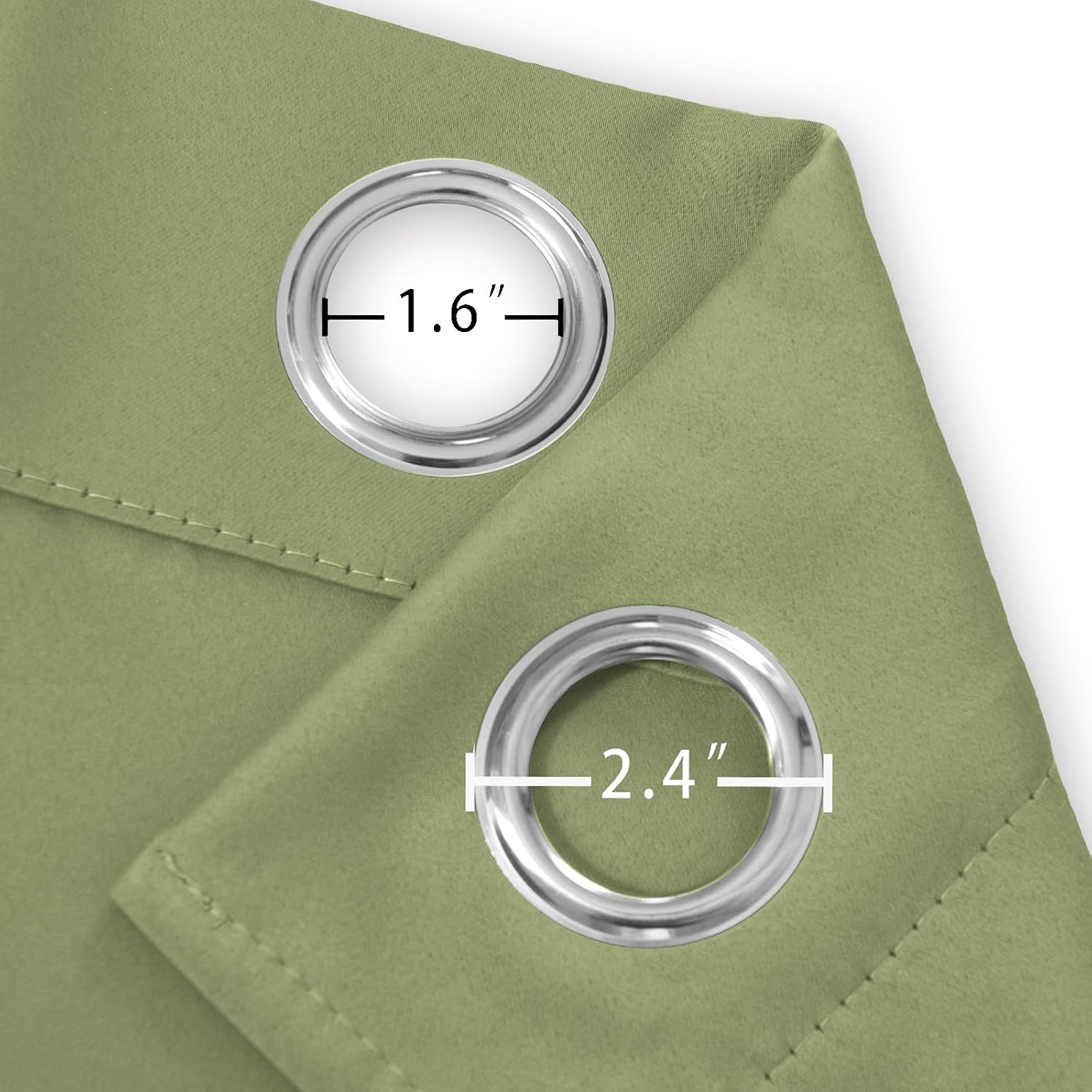 Lemomo Sage Green Thermal Blackout Curtains/38 x 84 Inch/Set of 2 Panels Room Darkening Curtains for Bedroom 84 Inch Green