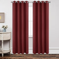 Joydeco Blackout Curtains 84 inches Long 2 Panels Set, Thermal Insulated Long Curtains 2 Burg, Room Darkening Grommet Drapes for Bedroom Li…