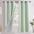 YoungsTex Sage Green Linen Blackout Curtains 72 Inch Length 2 Panels for Living Room, Thermal Insulated Black Out Drapes with Grommet Sprin…