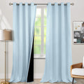BGment Baby Blue 100% Blackout Curtains for Nursery Bedroom 90 Inch Length 2 Panels, Thermal Insulated Full Light Blocking Grommet Noise Ca…