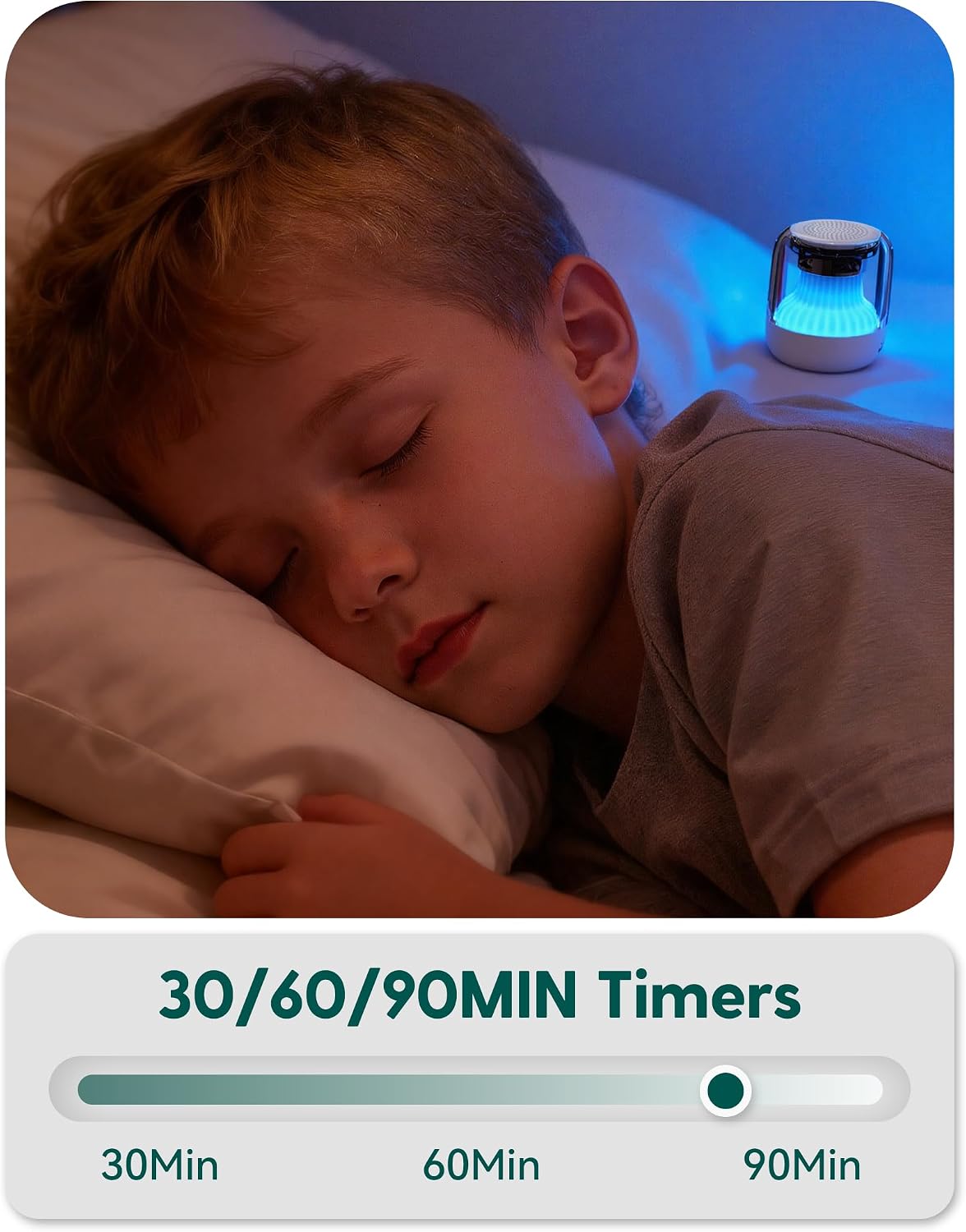 Babelio Pocket Glow White Noise Sound Machine - Upgraded 7 Color Night Lights, 20 Non-Looping Sounds, Timer & Memory Function, Portable for…