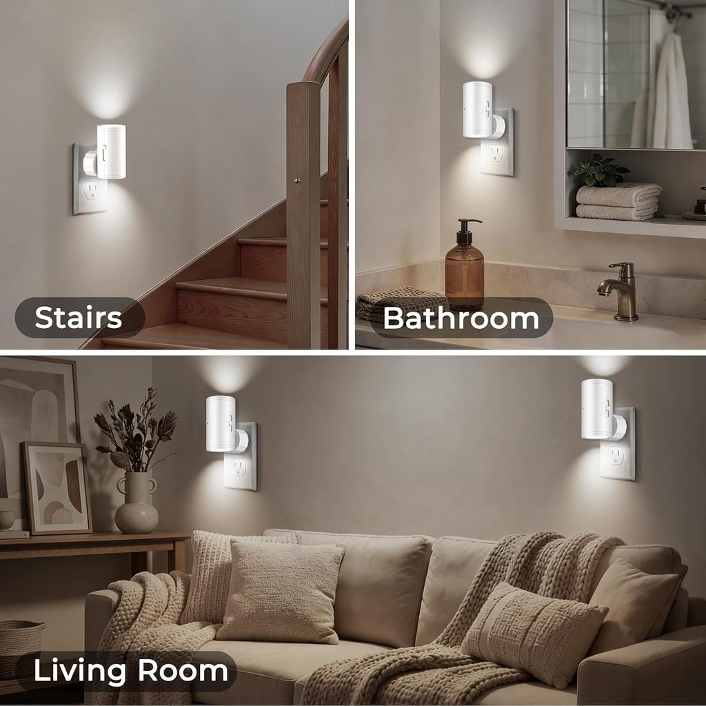 Motion Night Light Plug into Wall, Dim Standby Mode LED Nightlight with Dusk to Dawn Auto On/Off, 5000K Daylight Dimmable 5-150LM, for…