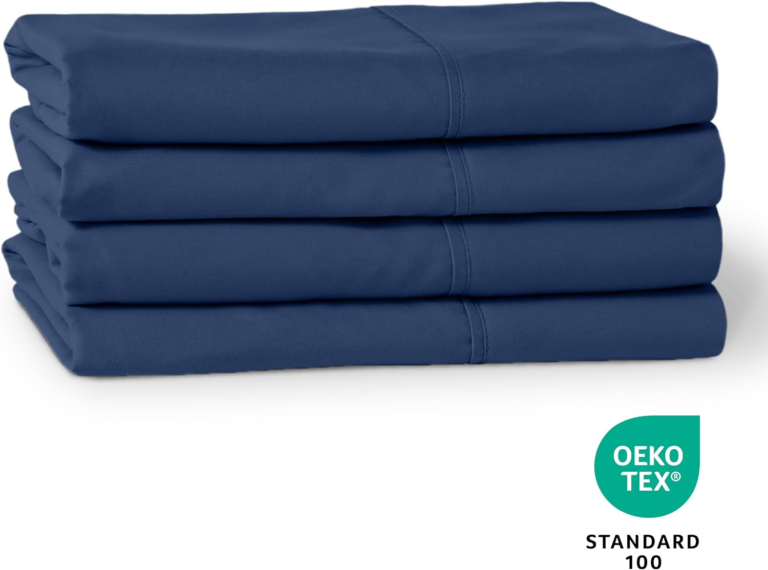 BareHome Bare Home Microfiber Bulk Pillow Cases - Standard/Queen Size Set of 4 - Cooling Pillowcases - Double Brushed - Dark Blue Pillowcas…
