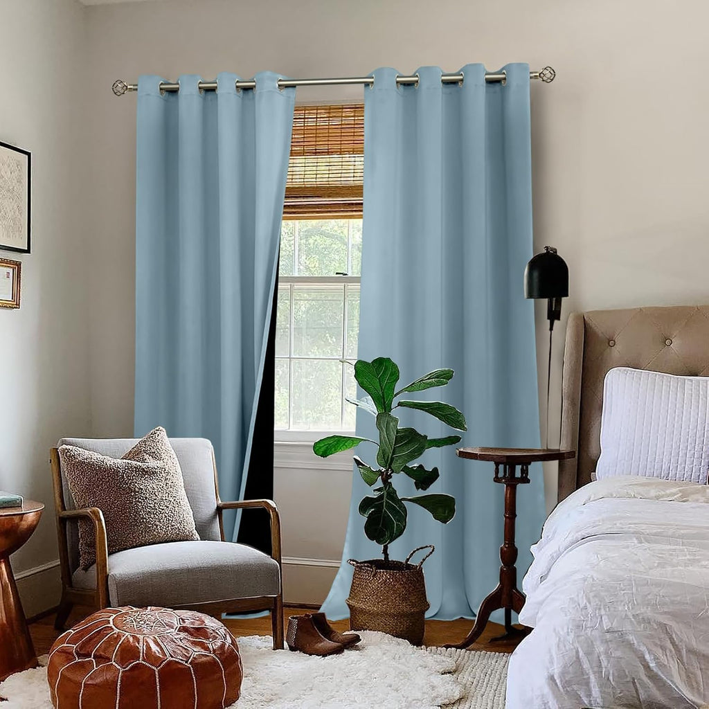 BGment Blackout Curtains 95 Inches Long 2 Panels Set for Living Room, Thermal Insulated 100% Light Blocking Curtains&Drapes, Grommet Soundp…