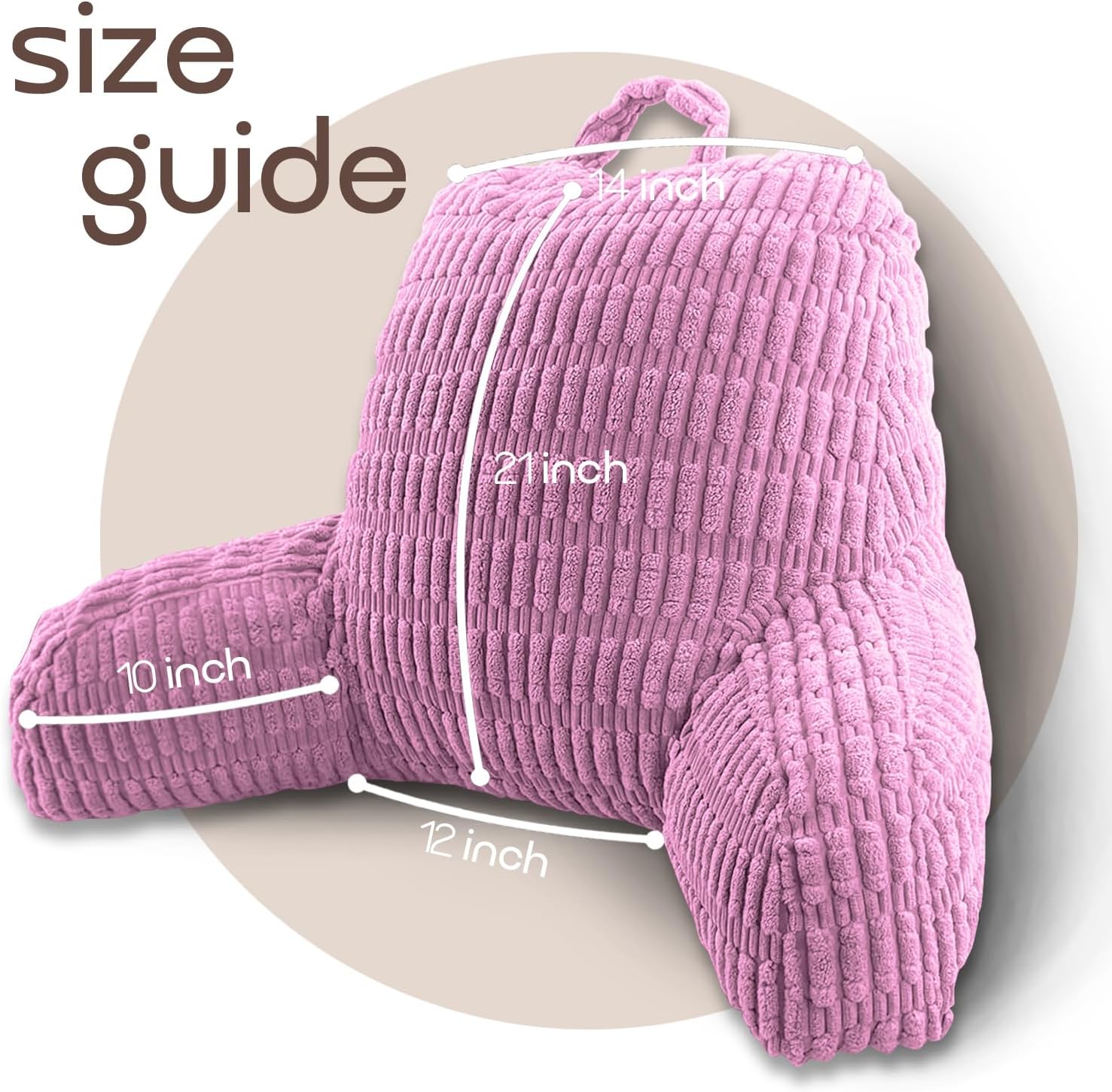 MIJIMO Reading Pillows for Sitting in Bed Adult, Back Rest Pillow for Sitting Up in Bed and Couch, Back Support Chair Pillow Support…