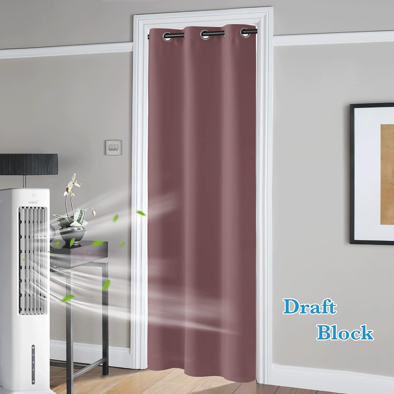 Rybhome RYB HOME Temporary Doorway Curtains Blackout Privacy Room Divider Curtains Portable Drapes for Closet Wall Panel for Bedroom Living…