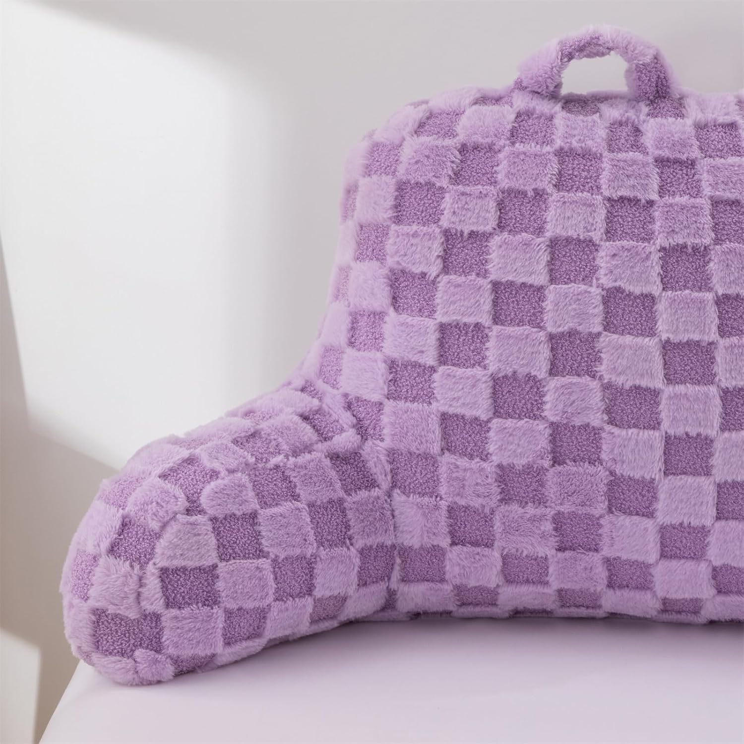 Aimuan Reading Pillow Checkered Bed Rest Wedge Backrest Checkerboard Pillow with Arms Back Support for Sitting Up in Bed Cushion Incline…