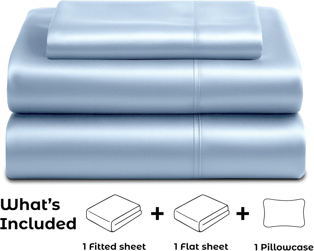 PureBedding Pure Bedding Satin Sheets Twin Hotel Luxury Silky Bed Sheets - Extra Soft 1800 Microfiber Sheet Set, Wrinkle, Fade, Stain Resis…