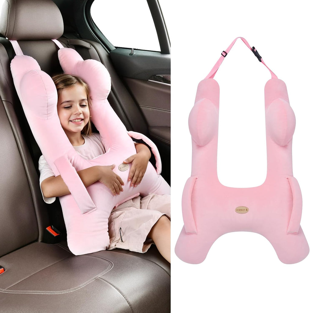 FLORICH Kids Travel Pillow, Car Sleeping Travel Pillow for Kids, Washable H-Shaped Pillow for Adults and Children to Support Head and…