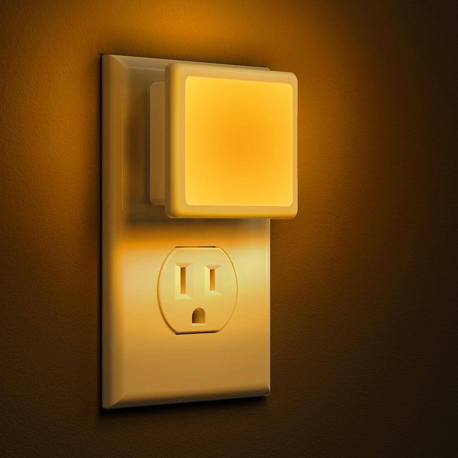 Llohasled L LOHAS LED Night Lights Plug into Wall 2-Pack, 0.3W Plug in Night Light, Dusk to Dawn, 2000K Amber Light, Nightlight A…