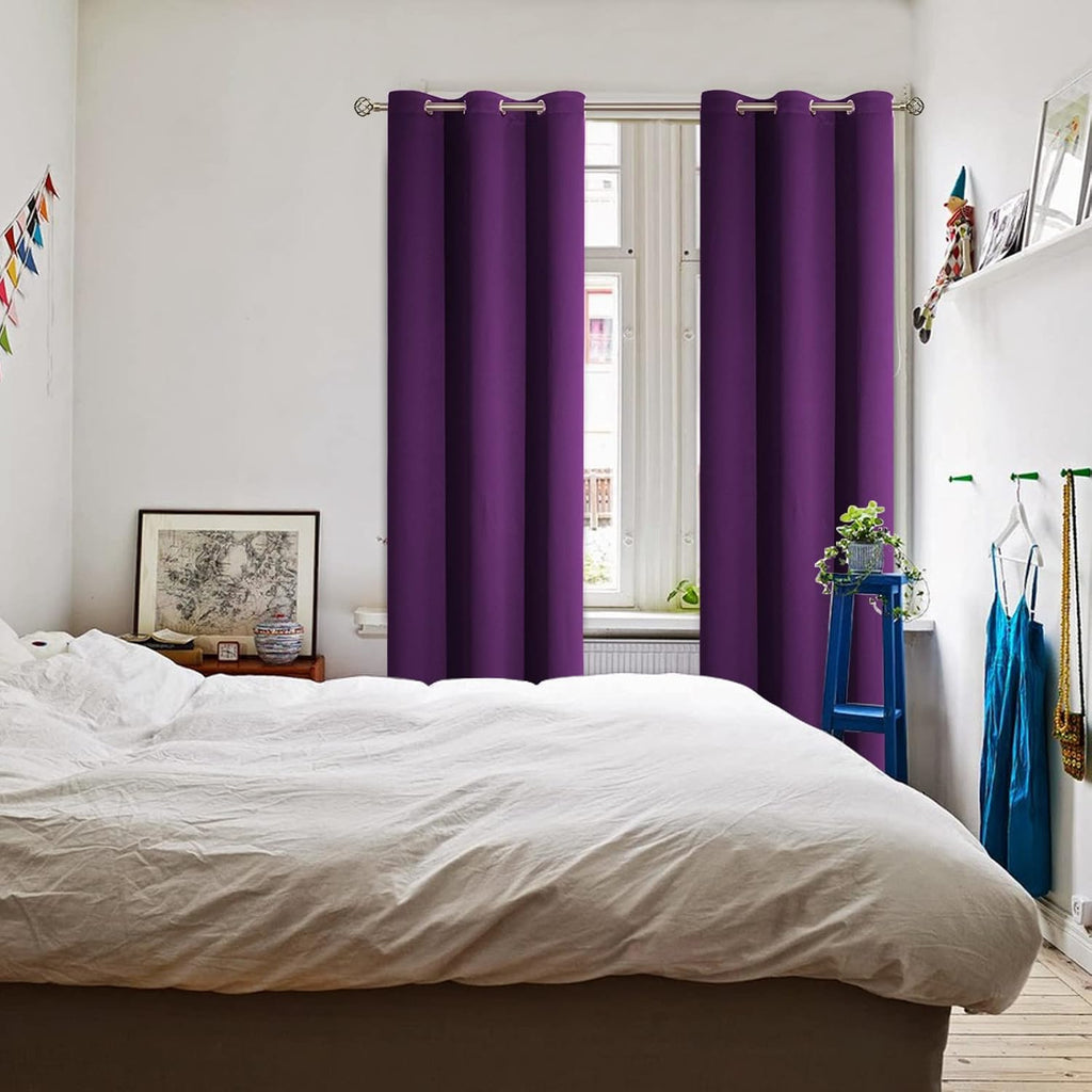 BGment Blackout Curtains - Grommet Thermal Insulated Room Darkening Bedroom and Living Room Curtain, Set of 2 Panels (42 x 84 Inch, Royal P…