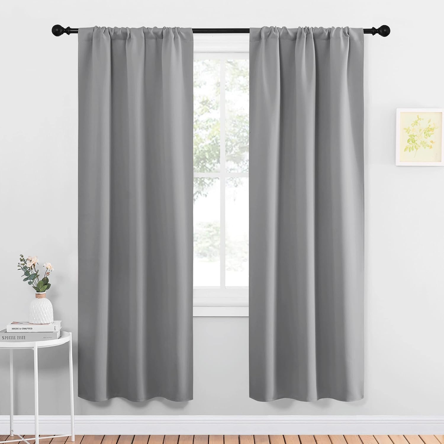 NICETOWN Sidelight Curtains for Front Door - Home Decoration Thermal Insulated Rod Pocket Blackout Blinds & Drapes for Small Windows…