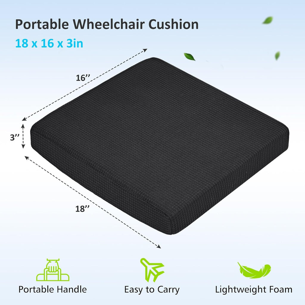 Havargo Washable Wheelchair Seat Cushions–Easy Maintenance Wheelchair Cushion That Reduces Caregiver Workload–Patented Anti-Sag Design with…