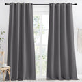 NICETOWN Grey Blackout Long Curtain 90 inch Long, W55 x L90, 1 Panel, Thermal Insulated Window Treatment with Grommet Room Darkening…