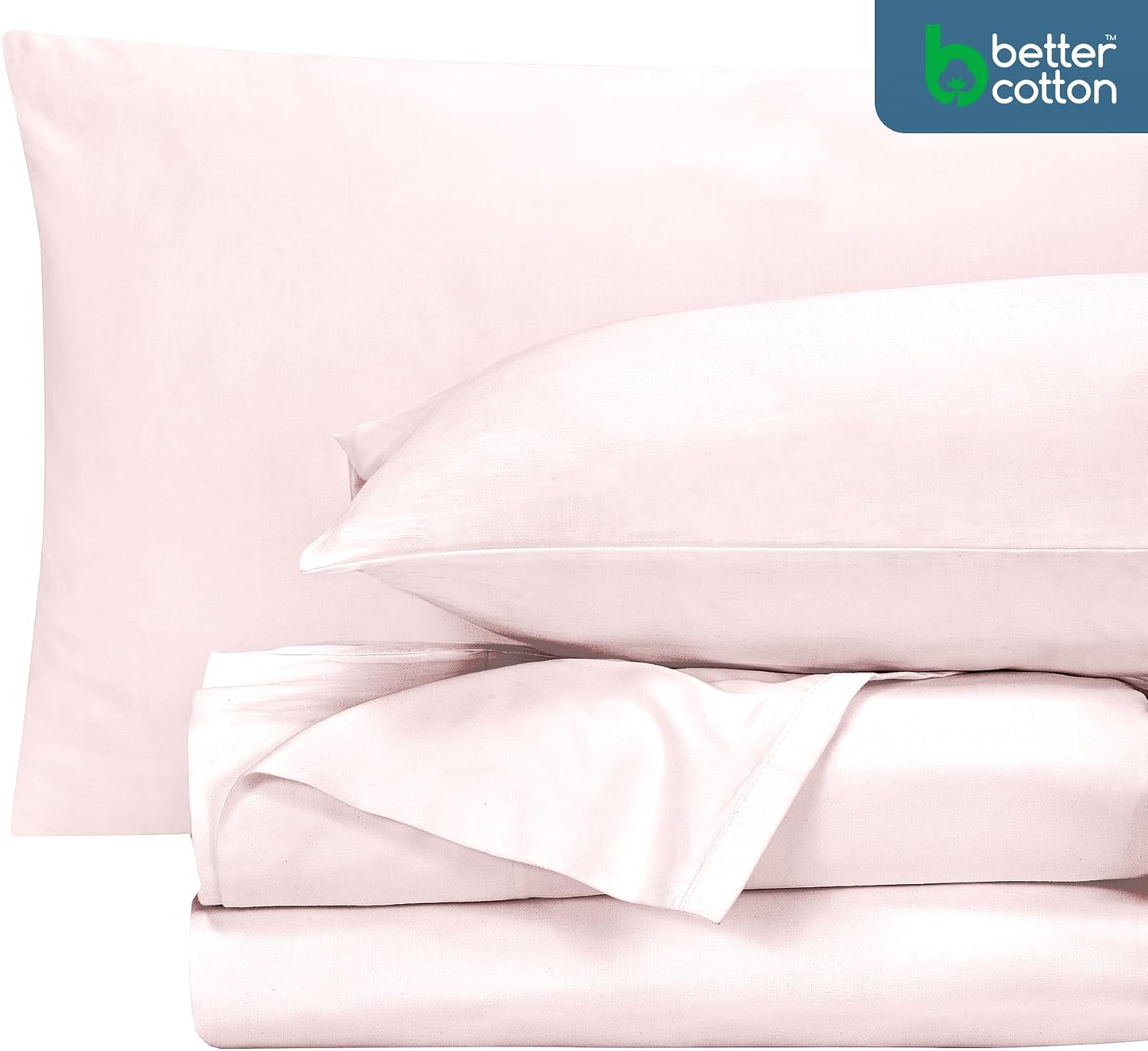 Royalelinens ROYALE LINENS 400 Thread Count 100% American Grown Cotton 4 Piece Sateen King Sheet Set - 1 Fitted Sheet, 1 Flat Sheet, 2 Pill…