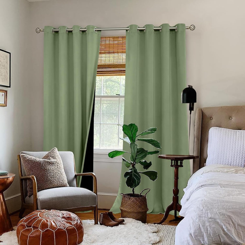 BGment Blackout Curtains 95 Inches Long 2 Panels Set for Living Room, Thermal Insulated 100% Light Blocking Curtains&Drapes, Grommet Soundp…