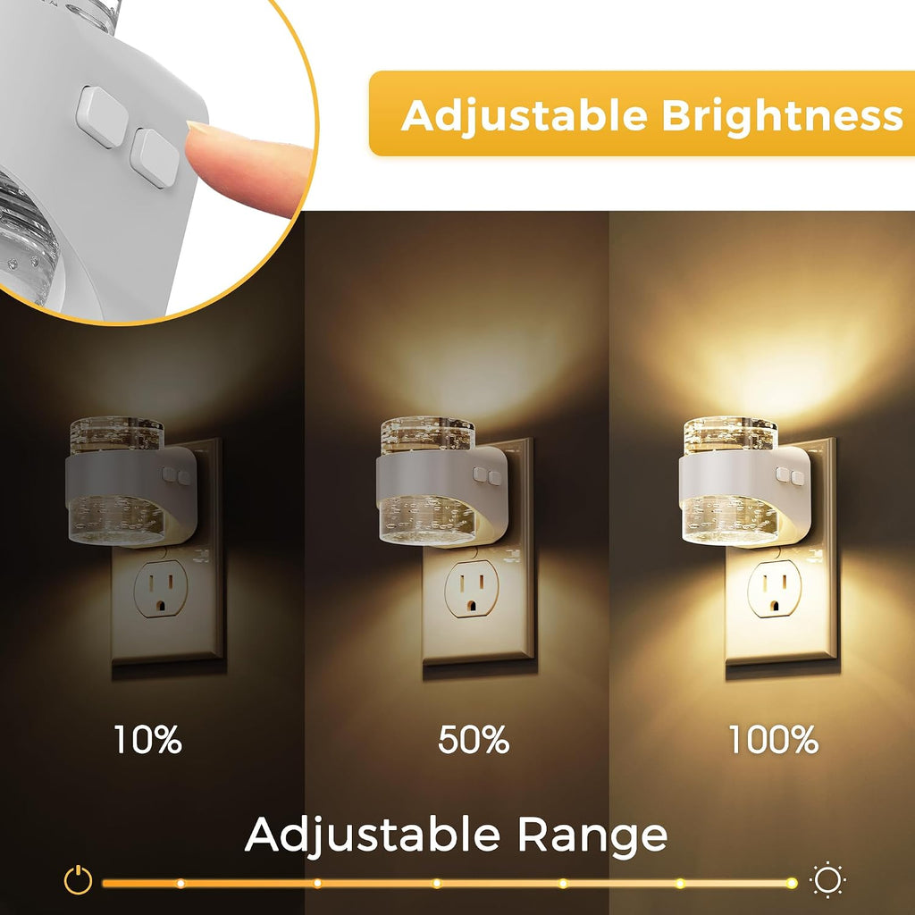 Llohasled L LOHAS LED Night Light, 3CCT Bubble Night Lights Plug into Wall,4 Pack 3000K/4000k/5000K Adjustable Night Light, Dimmable Nightli…