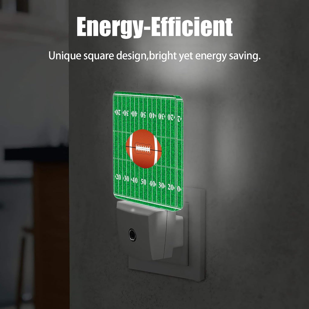 American Football Night Light, Ball Night Lights Plug into Wall Decor for Bedroom, Bathroom, Hallway, Kitchen, Dusk to Dawn Sensor…