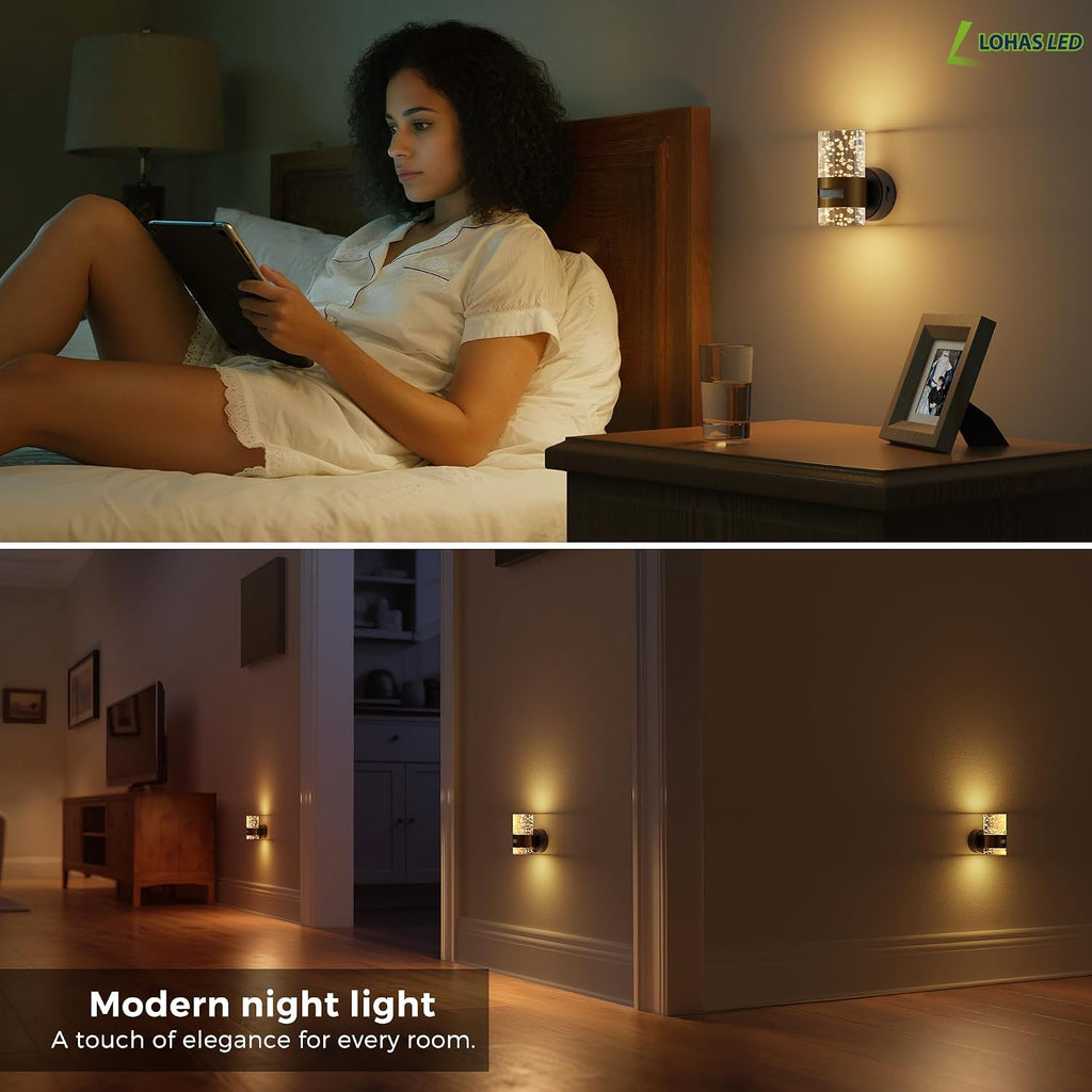 L LOHAS LED Motion Sensor Night Light, Wireless Rechargeable Wall Mounted Nightlight, Motion-Activated Acrylic Night Lights,3000K Dimmable…