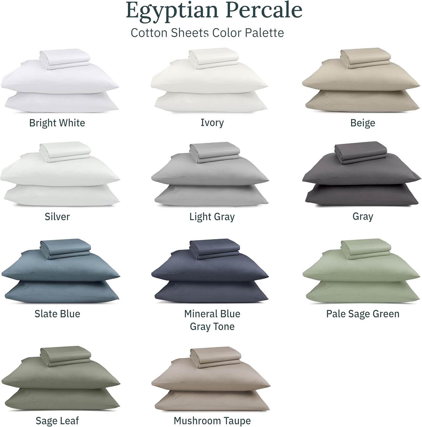CaliforniaDesignDen California Design Den Egyptian Percale California King Sheets Set - Certified 100% Egyptian Cotton, Lightweight Percale…