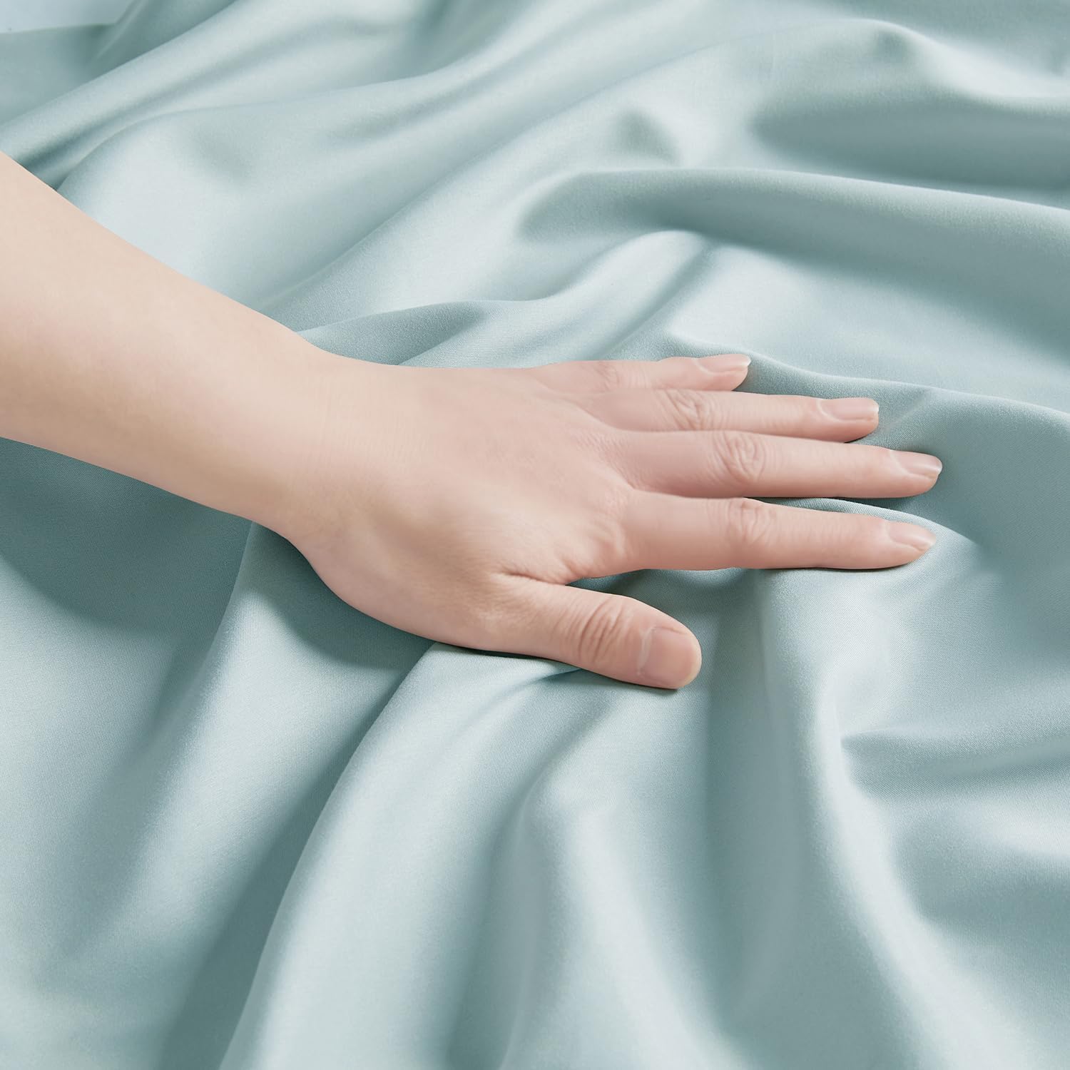 Nestl Light Blue Pillow Cases - Soft Queen Size Set of 2, 1800 Microfiber, Envelope Closure, 20x30 Inches cotton Blue