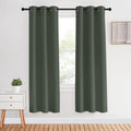 NICETOWN Thermal Insulated Curtains Blackout Draperies, Dark Mallard, Set of 2, 34 by 70 inches Long, Window Treatment Solid Grommet Room…