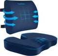 CushZone Seat Cushion, Lumbar Support Pillow with Adjustable Strap-Chair Cushions for Sciatica -with Washable Cover Memory Foam for Car, Tr…