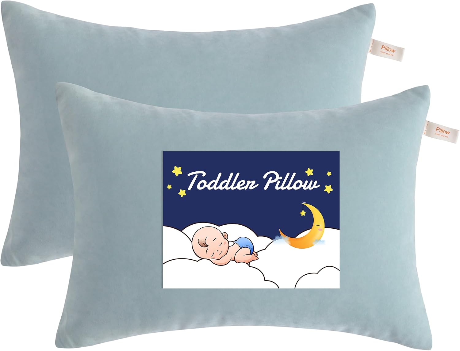 Ntbay Toddler Pillows, Down Alternative 13"x18" Pillows, Machine Washable - Soft and Breathable Travel Small Pillows for Sleeping, Ideal fo…