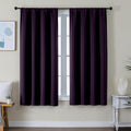 Simplebrand Ava BlackBerry Blackout Curtains for Bedroom 63 Inch Length 2 Panels Set, Nursery Thermal Insulated Energy Saving Rod Pocket Wi…